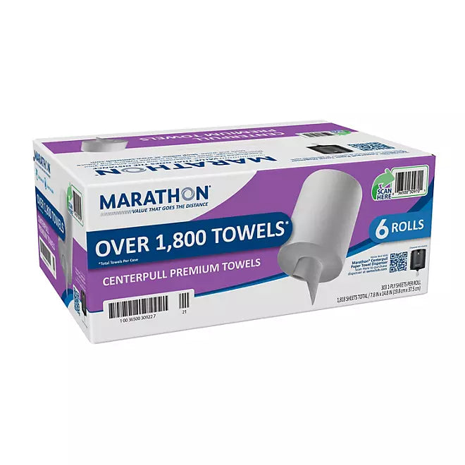 MARATHON PREMIUM CENTERPULL TOWELS 6 ROLLS