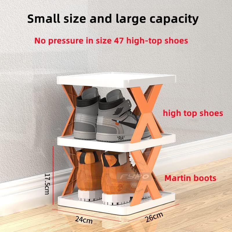 SHOE RACK MULTI LAYER SHOES STORAGE ORGANIZER SPACE -SAVING SHELF DOOR