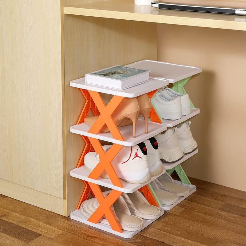 SHOE RACK MULTI LAYER SHOES STORAGE ORGANIZER SPACE -SAVING SHELF DOOR