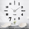 3D DIY FRAMELESS LARGE WALL CLOCK MODERN ROMAN NUMERALS