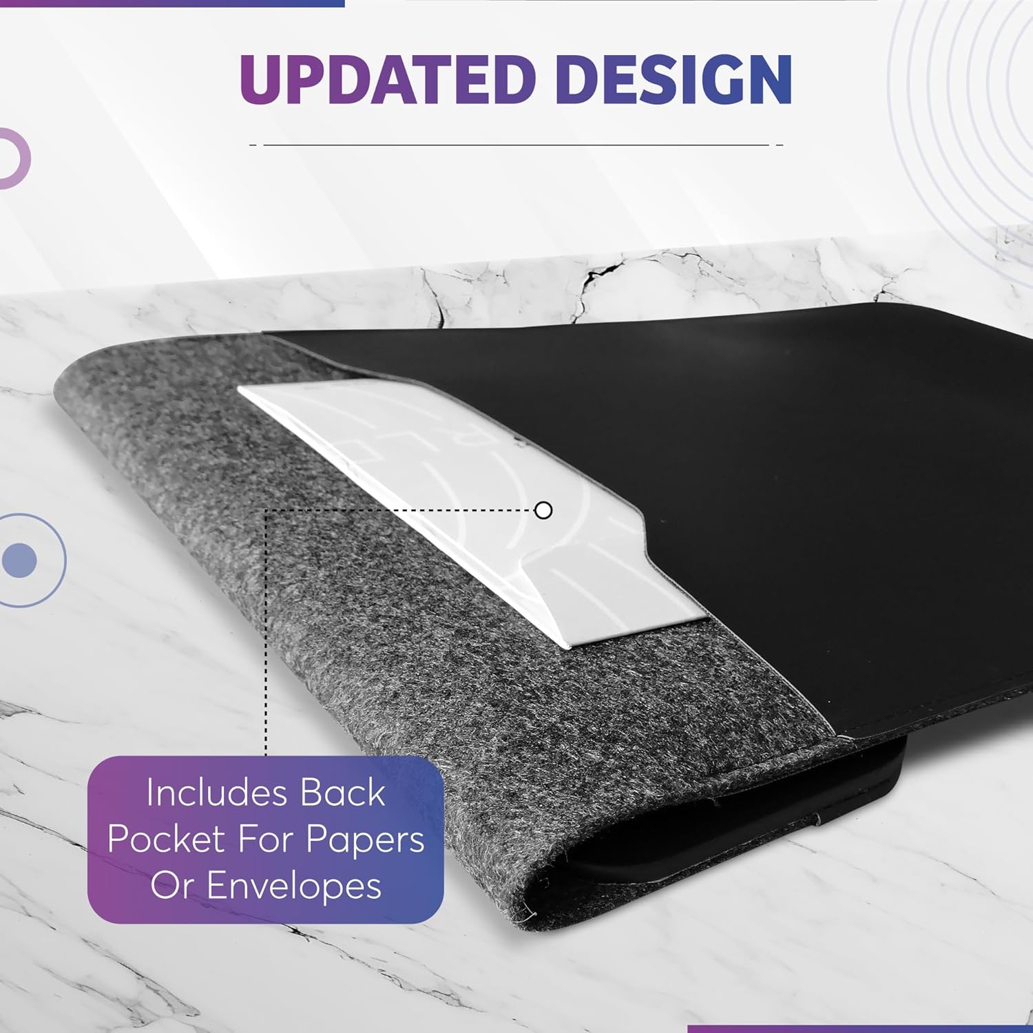 4-in-1 Laptop Sleeve with Wireless Charging - Desktop Charging Mat for Laptop - 13/14 inch - Compatible with MagSafe