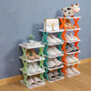 SHOE RACK MULTI LAYER SHOES STORAGE ORGANIZER SPACE -SAVING SHELF DOOR