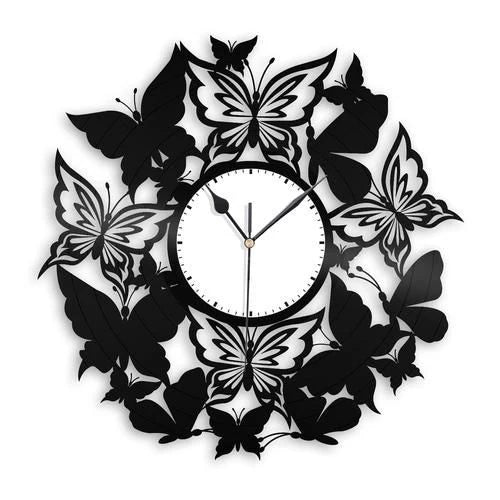 BUTTERFLY ACRYLIC WALL DECORATION CLOCK