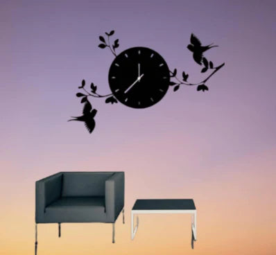 BIRDS ON BRANCHES DIY 3D WALL CLOCK (M)