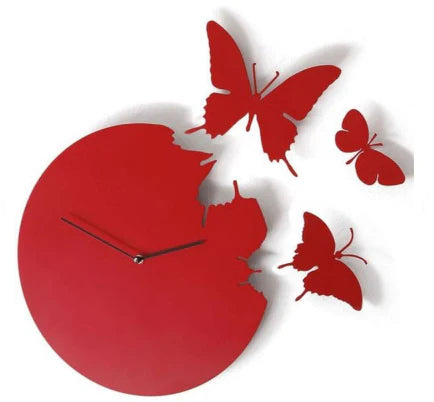 BUTTERFLIES ACRYLIC WALL CLOCK(SMALL)