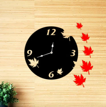 MAPPLE LEAVES 3D WALL CLOCK M (18×18)