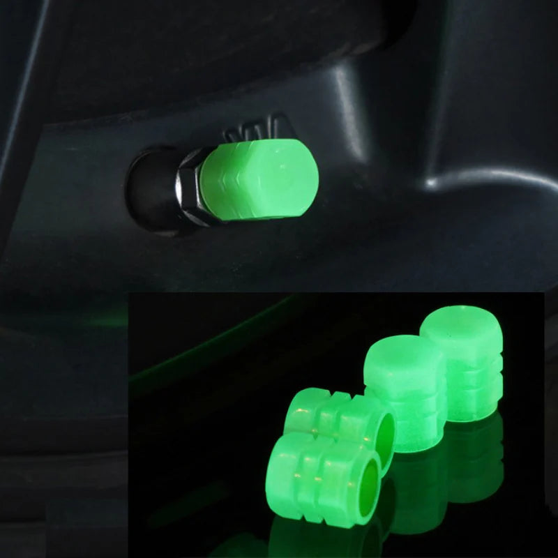 CAR LUMINOUS TIRE VALVE CAP (4 PCS SET)